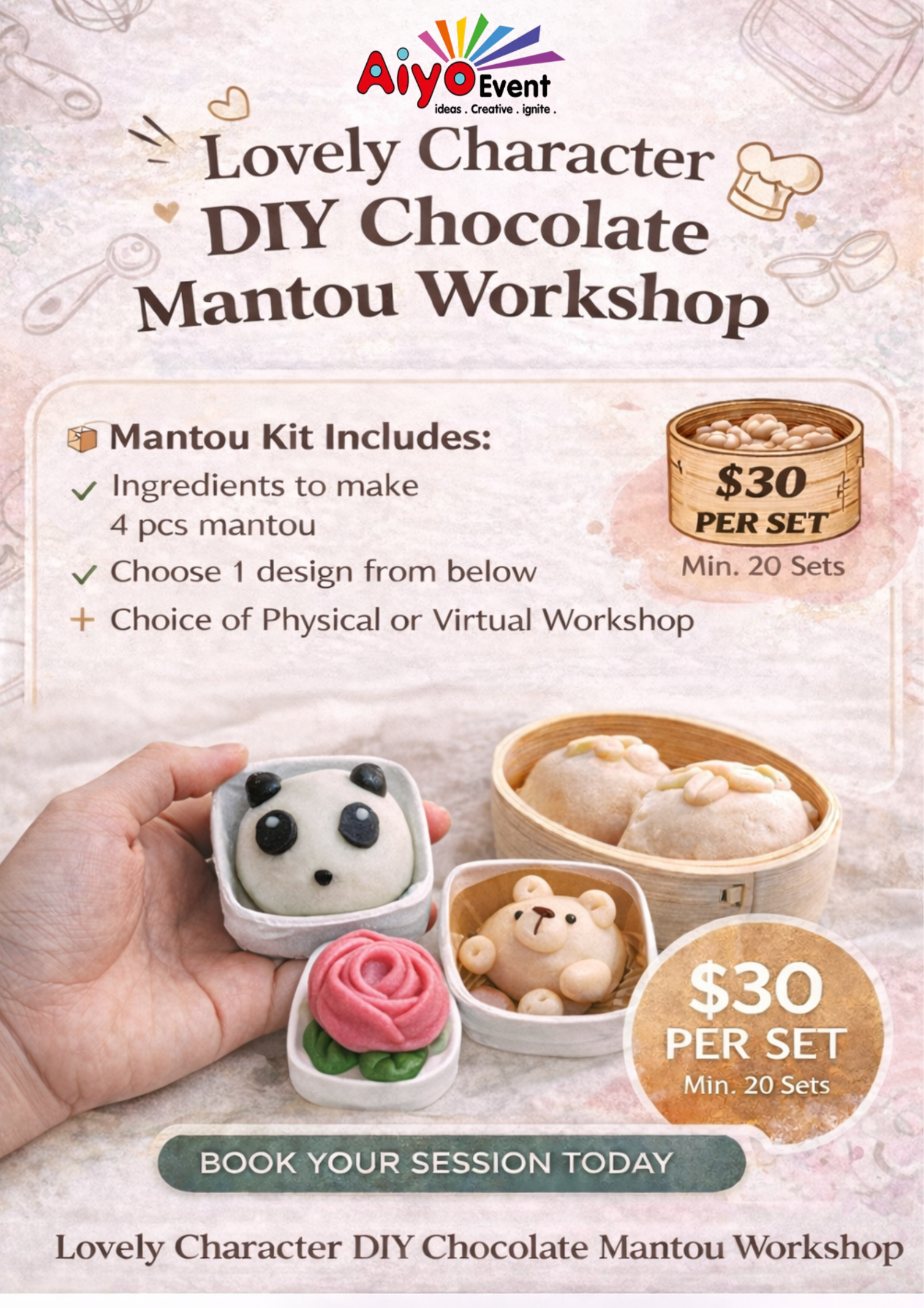 Chocolate Mantou Workshop